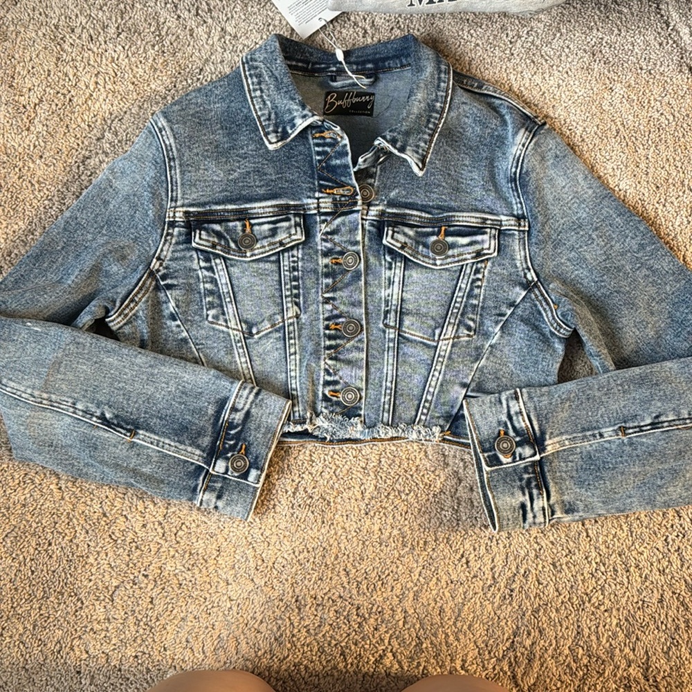 COPY - Buffbunny Black Denim Jacket Sz M NWT